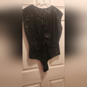 Black Sequin Women's Top